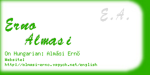 erno almasi business card